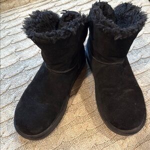 UGG Black Ankle Boots with Suede Finish Size 9